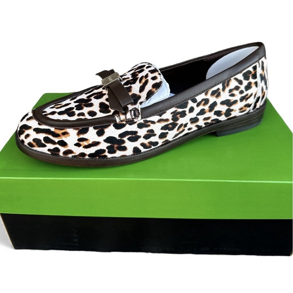 New Kate Spade Leopard Calf Hair Loafers — Women’s Size 10